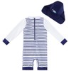 Baby Swimsuit Boy One Piece Rashguard with Hat UPF 50+