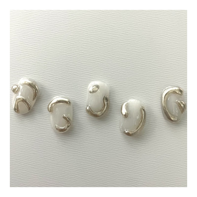 ˡᴬᴺᵀᶤˡ Brass lump handmade nail tip - Short Square S