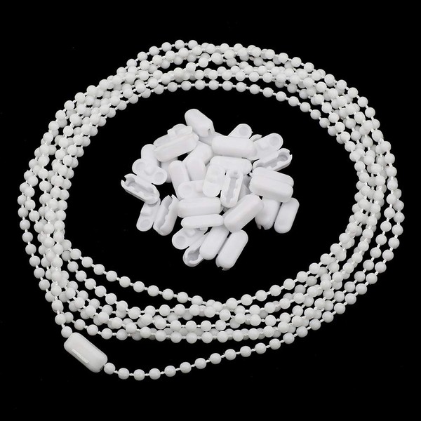 Roller Blind Chain, 3 Metres, White, Replacement Parts, Vertical Roller