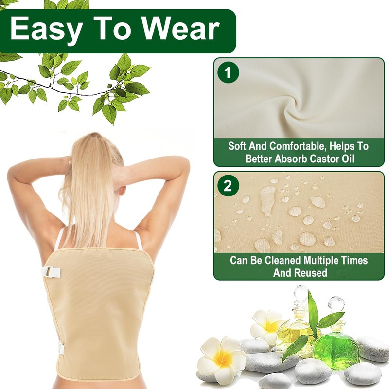 LEEZDTTXAN LEEZDTTXAN 2Pcs Back Essential Oil Pack Set Washable Reusable