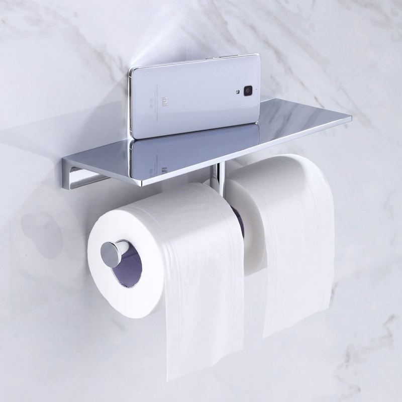 Sanliv Toilet Paper Holders,Chrome Double Toilet Paper Roll Holder with