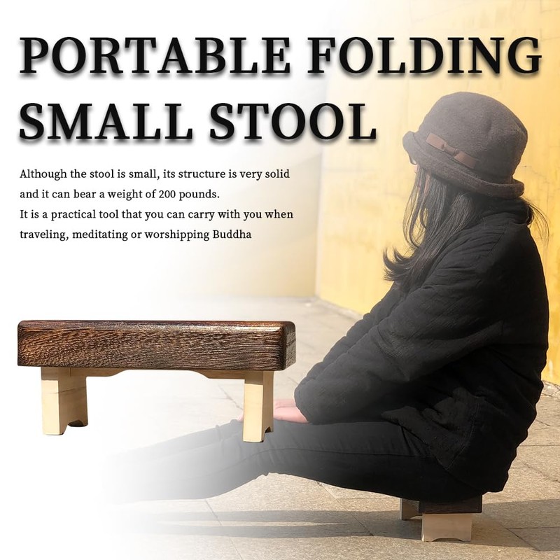 Foldable and Portable Meditation Bench - Seiza Stool, Suitable for
