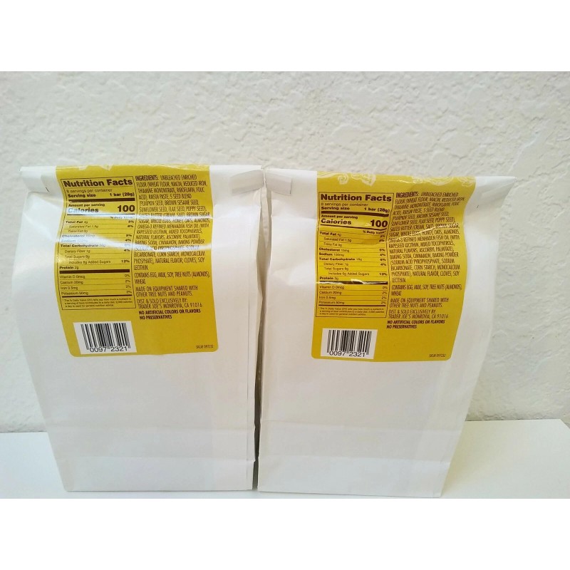 Trader Joe's 2 Packs Trader Joe's Five Seed Almond Bars