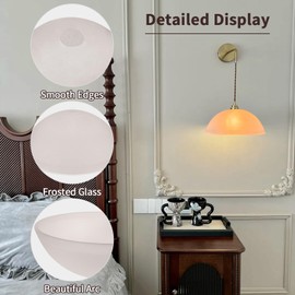 Glass Lamp Shade Replacement for Torchiere Floor Lamps，Lamp Shade for Floor Lamp Suitable for Base E26 Socket, Standing Lamp Replacement Shade, Alabaster Glass Bowl Shade (White bowl-shaped)