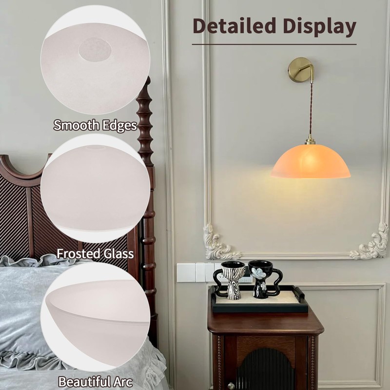 Glass Lamp Shade Replacement for Torchiere Floor Lamps，Lamp Shade for