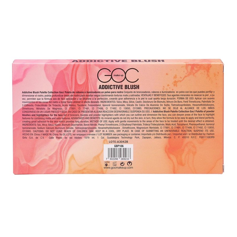 GOC MAKEUP | Addictive Blush Palette | Rubor Bronceador e