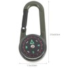 Kisangel Compact Carabiner Compass, Multi-Functional Hiking Keychain Zinc Alloy Survival