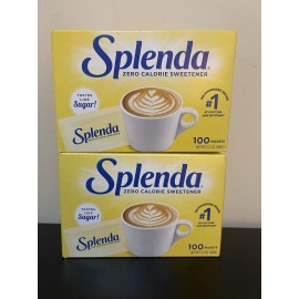 SPLENDA 2 Pack Splenda Zero Calorie Sweetener Packets, 100-count Packages exp Dec 2026