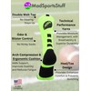 MadSportsStuff Football Logo Crew Socks (Neon Green/Black, Small)
