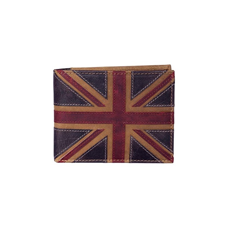 Mala Leather RFID Blocking Union Jack Leather Wallet with Coin
