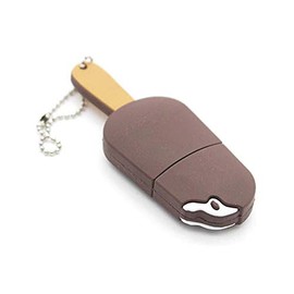2.0 Chocolate Vanilla Ice Cream Popsicle Food 16GB USB External Hard Drive Flash Thumb Drive Storage Device Cute Novelty Memory Stick U Disk Cartoon