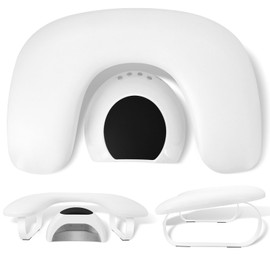 Arm Rest for Nails Tech Upgraded 10° Inclined, U-Shaped Manicure Nail Arm Rest Stand, Nail Armrest for Nail Tech Hand Rests, White