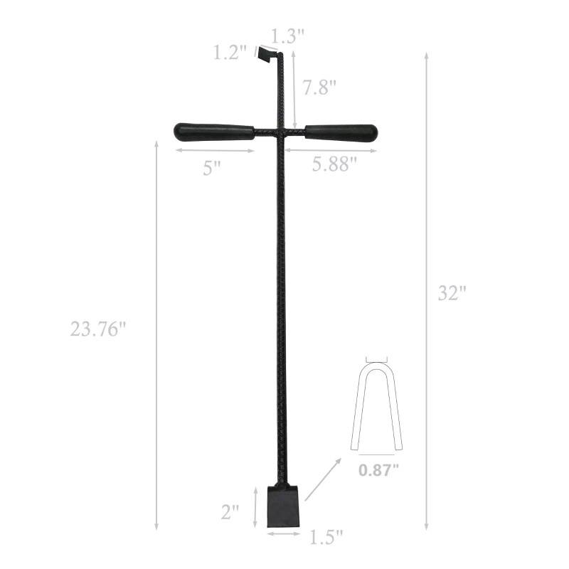 FixtureDisplays Water Meter Key Lid Opener T-Handle Curb Valve Wrench