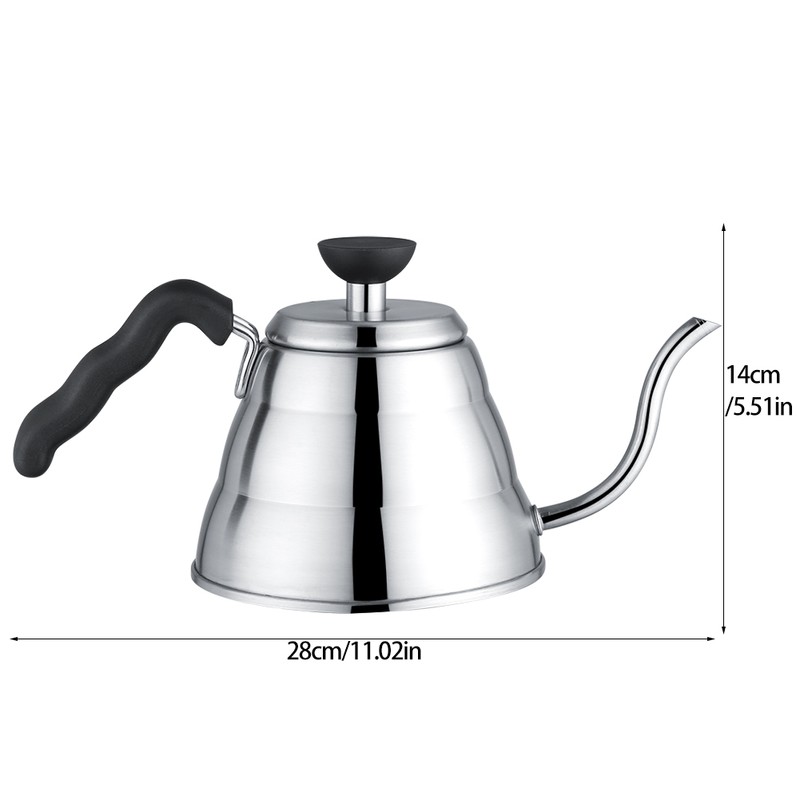 Stainless Steel Hand Drip Pot Coffee & Tea Kettle with