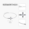 MONGAS Cross Bracelet 925 Sterling Silver Christian Cross Bracelets Cross