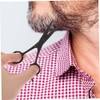 MERRYHAPY 3pcs Mustache Scissors Set Beard Comb Nose Hair Clipper
