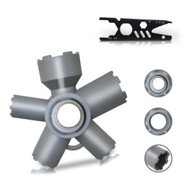 HimaPro 10-in-1 Faucet Aerator Removal Tool Kit – Fits M16.5, M18.5, M21.5, M22, M24, M28 – Includes 5-in-1 Wrench for 5.5–22mm Nuts, 24/34mm Nuts, 22mm Aerators, Screws & Bottle Caps