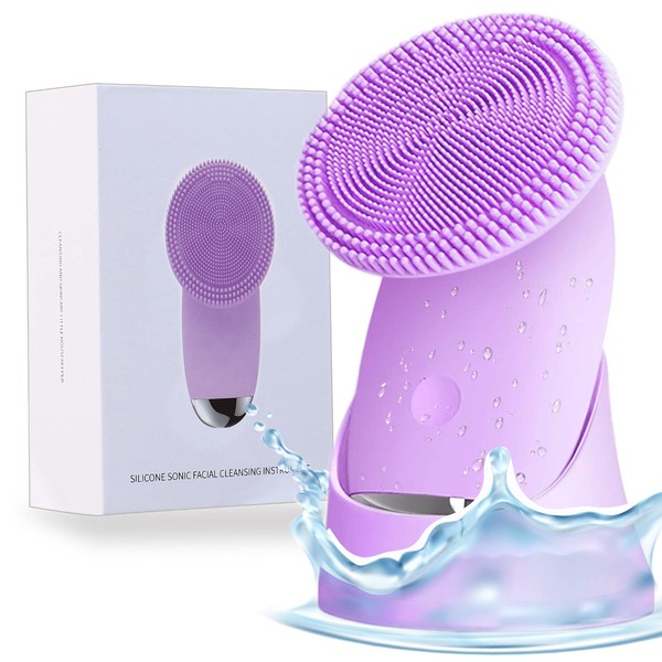 Sonic Facial Cleansing Brush Soft Silicone Face Scrubber Exfoliating Brush Face Cleanser Brush for Women - Anti-Aging Deep Face Cleansing, Exfoliating, and Massage System Face Scrubber for Her