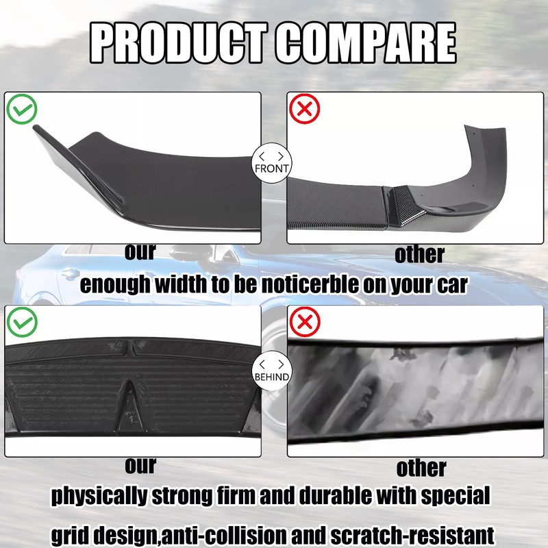 Front Bumper Lip Splitter Compatible with 2026 2025 2024 2023