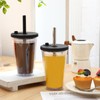 Honeydak 2 Pack 16oz Reusable Iced Coffee Cups with Lids