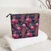 MINIOZE Tropical Pink Flamingo And Palm Leaves Makeup Bag Travel