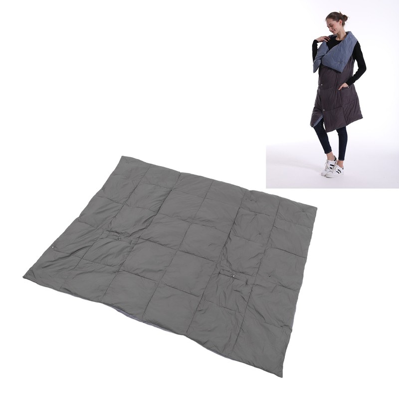 USB Heated Blanket Dark Grey 3 Temp Modes 52x43in Soft
