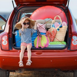 Relaxdays Bungee Cord with Carabiner, Set of 3, Car, Tensioner, Trunk, 175 cm, Trailer & Camping, Luggage Straps, Red