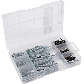 Connex DP8500127 Nail Assortment 490 Pieces - Nails & Comb Purposes in Set - Pre-sorted in Practical Plastic Box - Suitable for Home, Hobby & Workshop / Assortment Box / Assortment Box