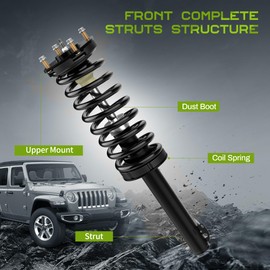 AUTOSAVER88 Front Complete Struts Shocks and Coil Spring Assembly Compatible with 2006-2010 Commander, 2005-2010 Grand Cherokee