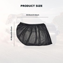 DWARFOO 2PCS Car Window Shades, Car Side Window Sun Shade, Stretch Car Window Screens, Car Accessories UV Protection Breathable Mesh Baby Window Covers Universal for Most Cars, SUVs (Rear Window)