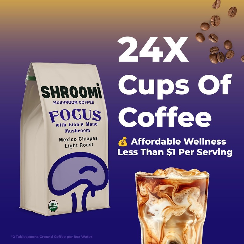 Award-Winning Shroomi Mental Performance Coffee | Organic Fair Trade Light