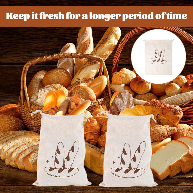 Bread Bag 3pcs Bread Bags for Homemade Breads Reuse Breads
