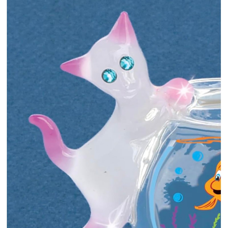 Glass Baron Fish Bowl Fishbowl Kitty Figurine