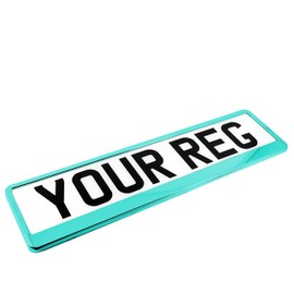 TAPORT® SKY BLUE CAR REGISTRATION HOLDER FOR ANY CAR , VAN , TRUCK , TRAILER