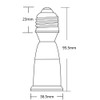 YiLighting Supplier E26 Socket Extender, Medium Base, White, 2-Pieces, 2.5