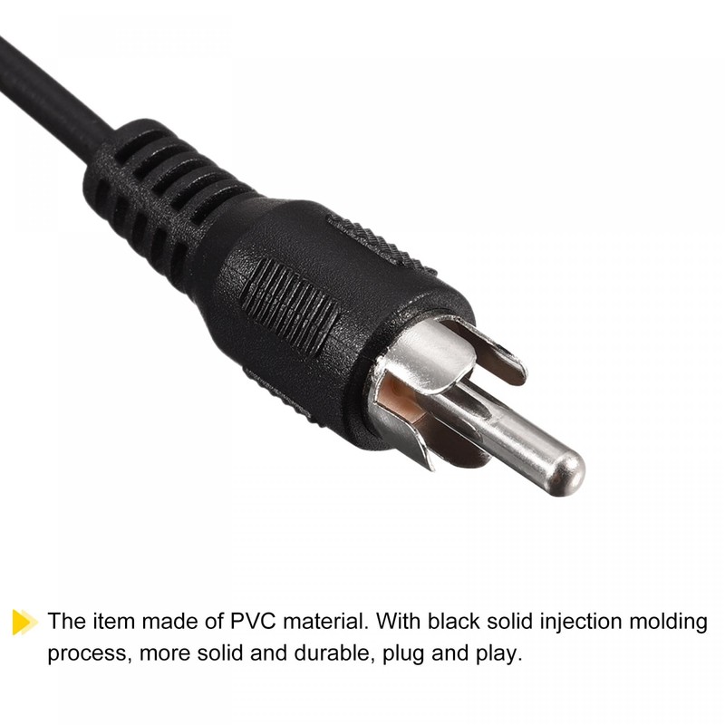sourcing map RCA Male Plug Jack Connector Adapter to Bare