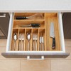 Umilife Large Kitchen Drawer Organizer, 19"x19" Silverware Utensils Organizer, 2.5"