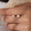 18K Moissanite Earrings Part 1 Rose Gold / 18K 모이사나이트
