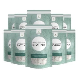 Biotina Lemon  Kit 10  100 Tabletas  500 MG  Belleza Y Vitalidad Sin Sabor                                                                            