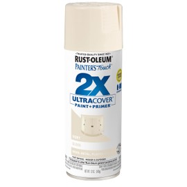 Rust-Oleum 334035 Painter's Touch 2X Ultra Cover Spray Paint, 12 oz, Gloss Ivory