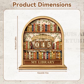 Books Read This Year Counter, 3D Book Reading Tracker Counter