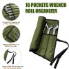 Suaetiai 16 Pockets Wrench Roll Up Organizer, Wrench Bag and