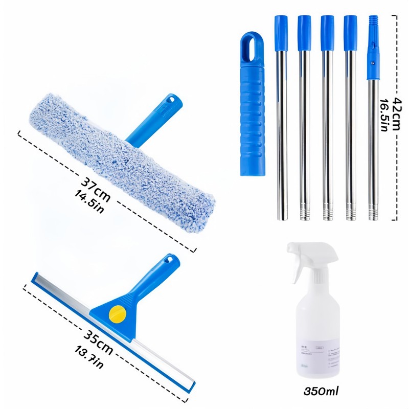 Window Cleaning Kit with Collapsible Bucket,Window Washing Kit with 6.56Ft