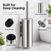 304 Stainless Steel Wall-Mounted Toilet Brush Set – No-Drill or
