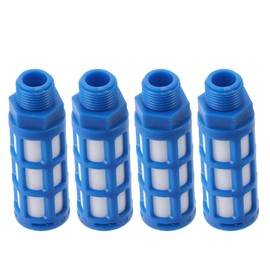 SHUATI Silence Baffle 4pcs Plastic Pneumatic Solenoid Valve Blue Tower Muffler Exhaust 1/2"NPT Air Pneumatic Mufflers 32