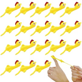 RXKFIGX 30 pieces Slingshot Chicken Fingertip Rubber Chicken Stretching Flying Chicken Finger Stretchy Flick Flying Chicken toy Novelty Catapult Chicken Chicken Flick toy kids party flying chicken
