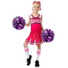 WonderPapa Cheerleader for Girls Cheerleading Outfit With Pom Poms Leader