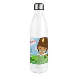 CreaDesign, Children's Stainless Steel Drinking Bottle, Customisable Princess, White, Thermal Flask, 750 ml, Leak-Proof, for Carbonated Drinks