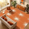 Orange Atomic Throw Rugs for Entryway 2x3