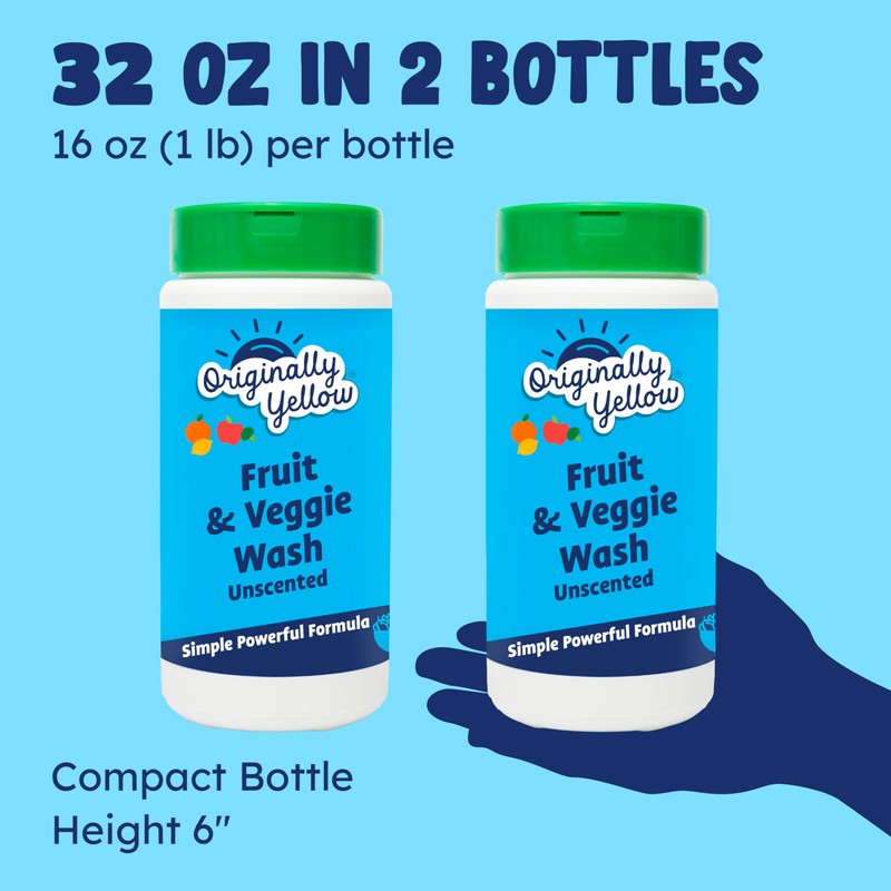 Originally Yellow USA Made Fruit And Vegetable Wash | Food-Grade